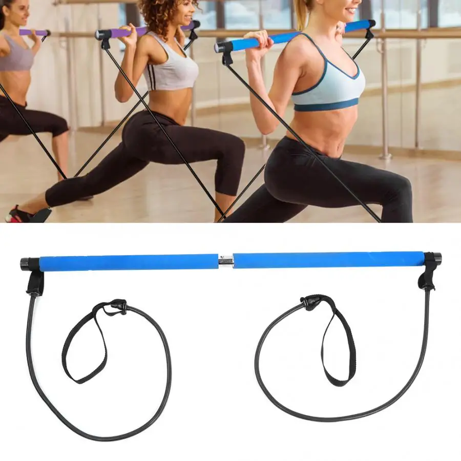 Палка для пилатеса портативная студии йоги тренажерного зала эластичная лента