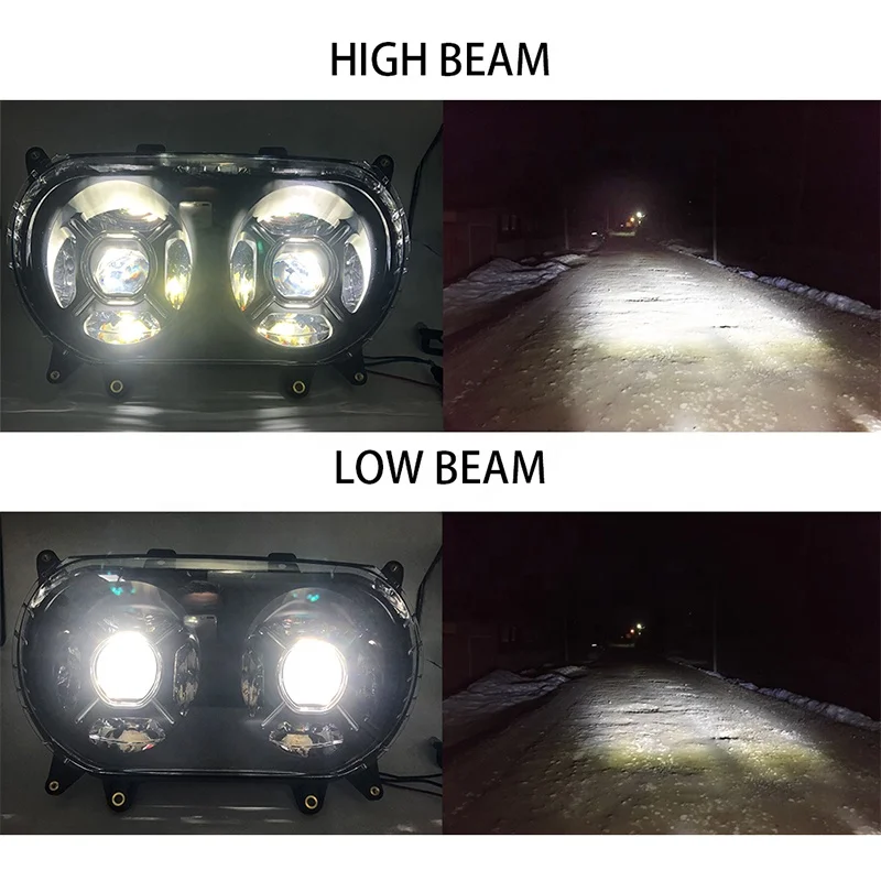 

2021 Latest Motorcycle Dual LED Headlight For Road Glide 2015-2020 Motorcycle Headlight Hi Low Headlamp For Road Glide 2015-2020