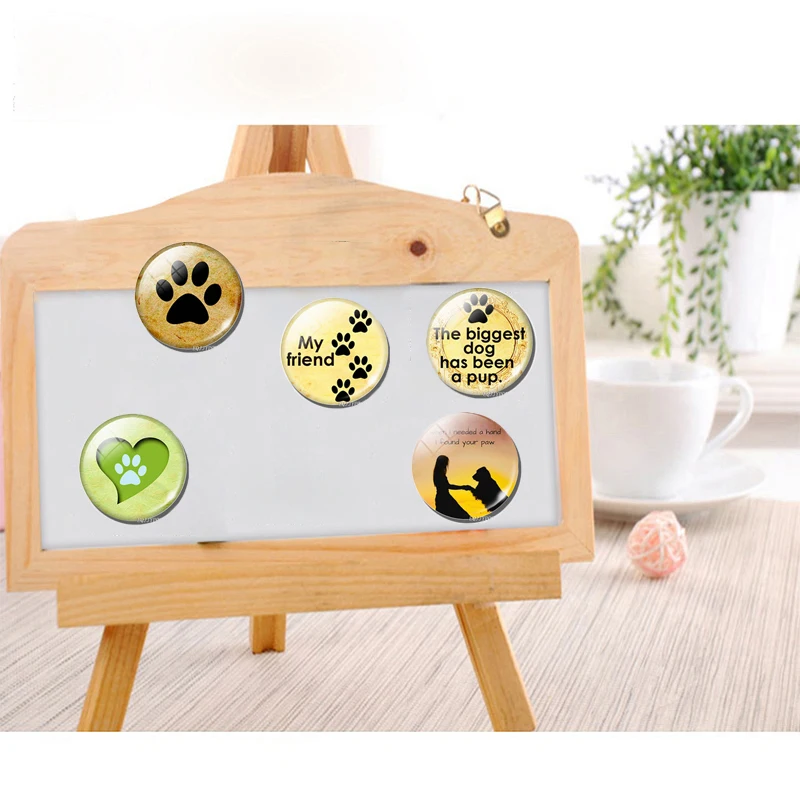 Собачья лапа 30 мм магнит на холодильник любовные памятные собаки щенок собака