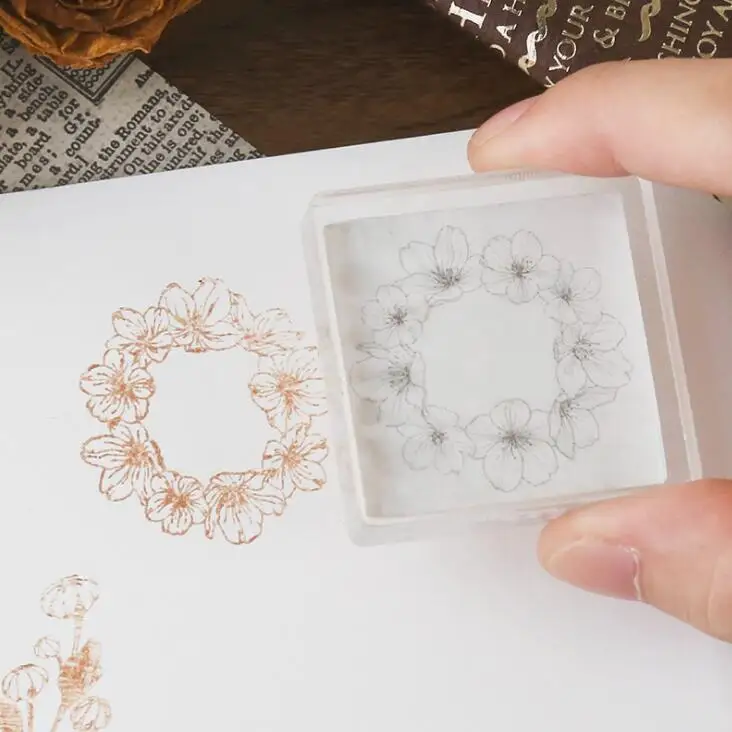 Новая Луна Звезда цветок штамп DIY акриловая Резина печать канцелярские товары