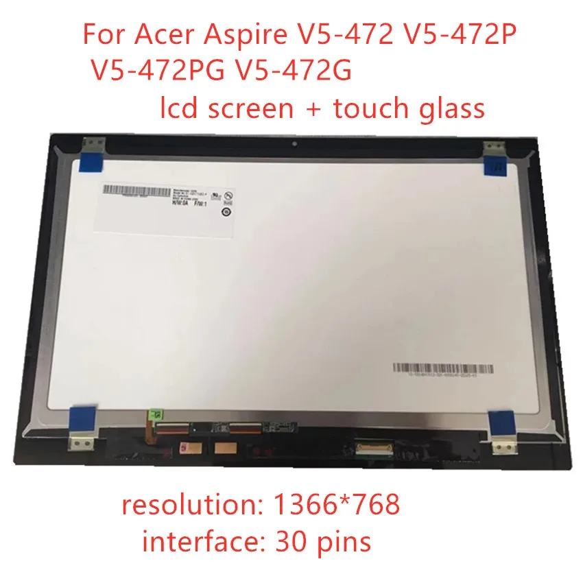 14-дюймовый ЖК-дисплей для Acer Aspire V5-472 V5-472P V5-472PG V5-472G с сенсорным экраном в сборе HD