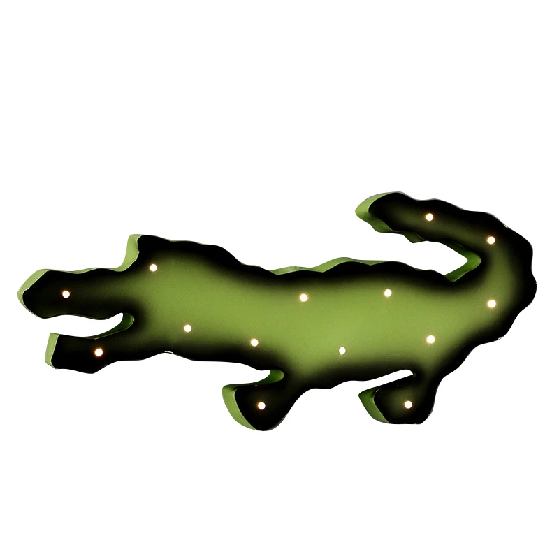 Crocodile Hinnixy, мультяшный ночной Светильник для детей, детская спальня, настенная декоративная настольная лампа, скандинавский светильник, детский деревянный светодиодный светильник - Испускаемый цвет: Crocodile