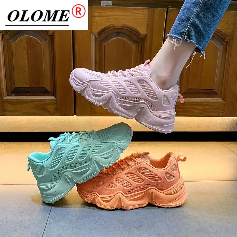 

Women's Thick-soled Sports Shoes Thick-soled Thick-soled Vulcanized Shoes Casual Breathable Fashion 2021 New