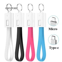 mini keychain usb cables 2a fast charging wire micro usb c type c for huawei p30 pro max xiaomi 11 10 samsung s9 key chain cabel