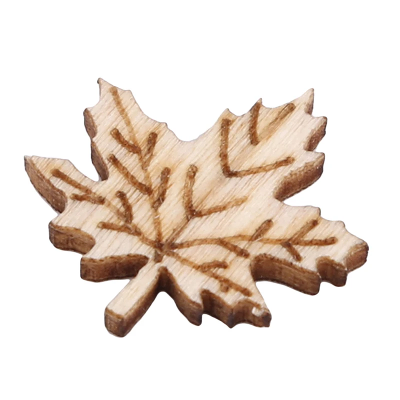 

50pcs/100pcs Wooden DIY Hanging Decoration Accessory Painting Scrapbooking Craft Plant Flower Shape Handmade Ornament