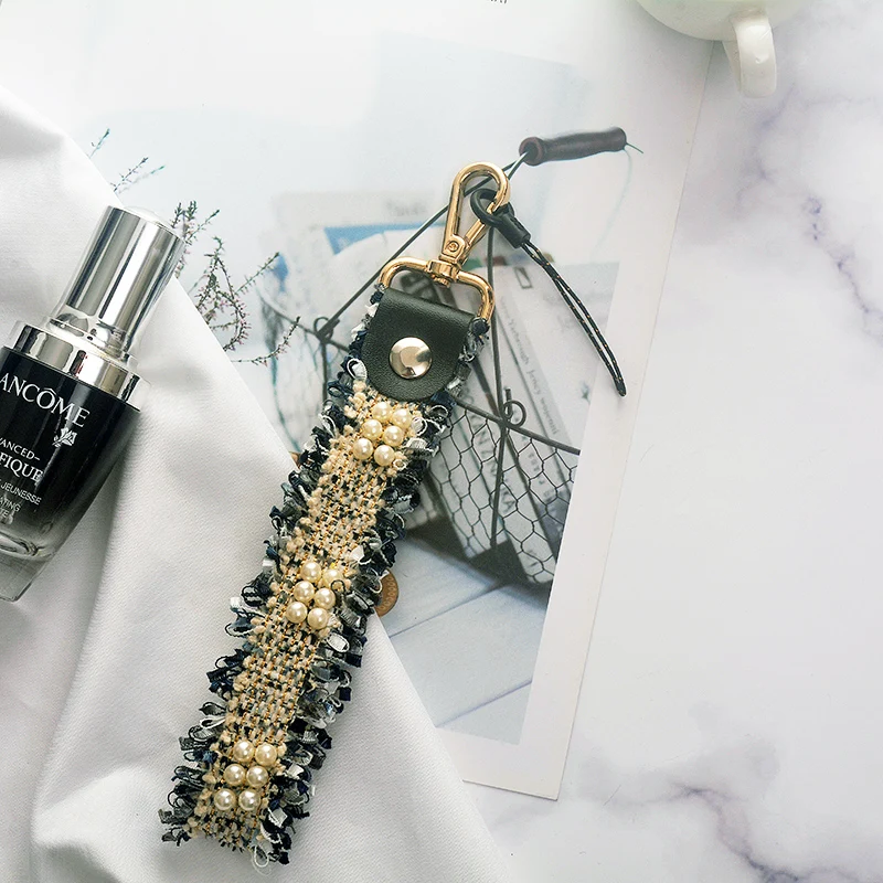 fashion sweater chain mobile phone lanyards custom lanyard keychain id holder cell phone neck neck strap phone case cellphone - Цвет: Blue WristStraps