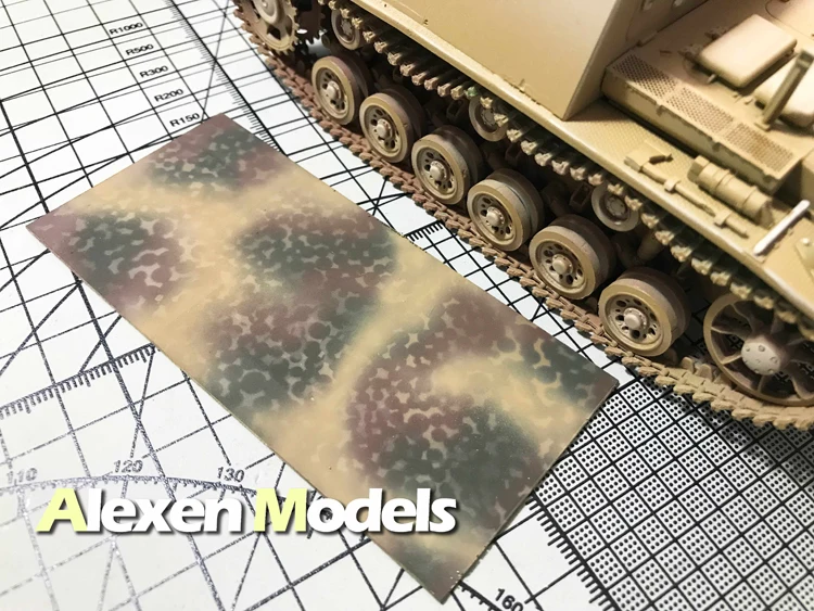 1/35 военная модель WW2 волнистый Точечный светильник и тени засада Камуфляжный трафарет дизайн утечки распылительная доска Инструменты Аксессуары для хобби