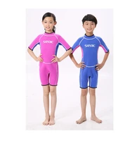 2 5mm kids one piece neoprene lycra water sport wetsuit back zipper scuba uv protection snorkeling surfing warm swim diving suit