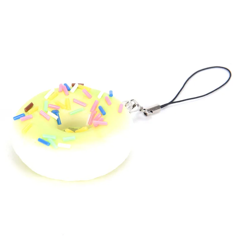 Трендовые ПУ Искусственные пирожные пончики Ароматические Подвески для женщин