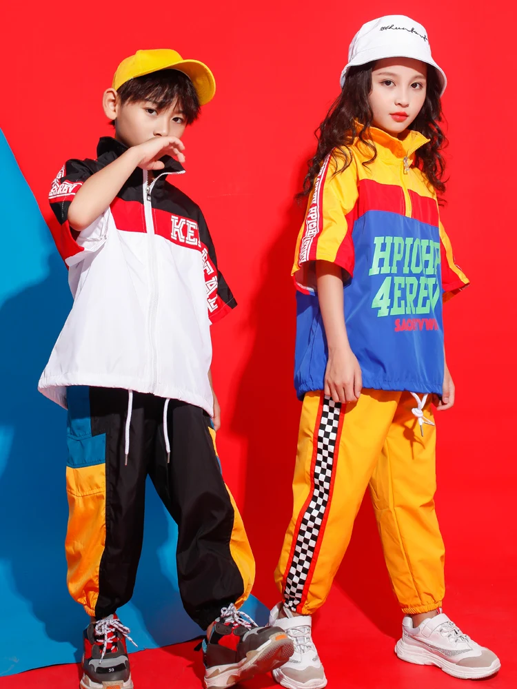 Бальная куртка с коротким рукавом для девочек штаны бега Одежда танцев Детские