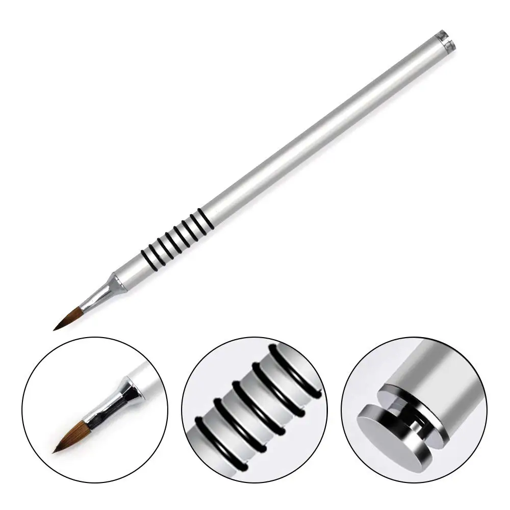 Профессиональная акриловая 3D кисть для дизайна ногтей 100% чистый колонок УФ-гель