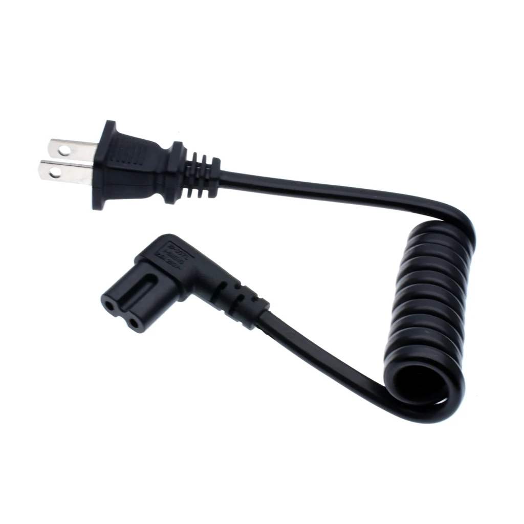JP US NEMA 1-15P 2-контактный штекер к IEC320 C7 IEC 320 женский AC короткий портативный шнур PU