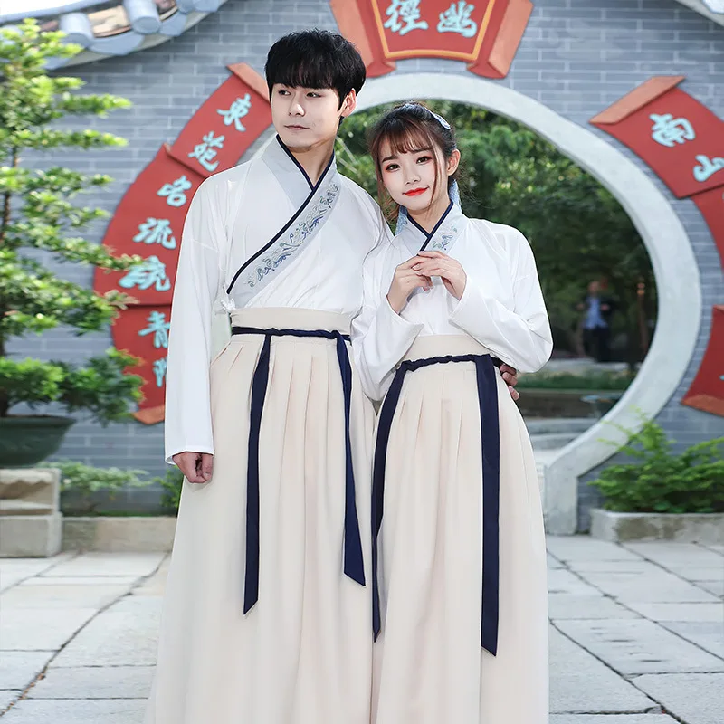 

Hanfu scholar pay led Ru юбка, белый светильник, элегантный костюм, студенты, влюбленные, одежда, класс, выступление под CP