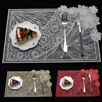 641 new style placemat hollow creative craft table mat coaster home table decoration multi color easy to clean