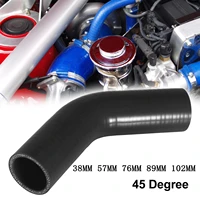 uxcell 45 degree elbow hose silicone tubing hose 38mm 57mm 76mm 89mm 102mm connector intercooler tube for air turbo intake pipe