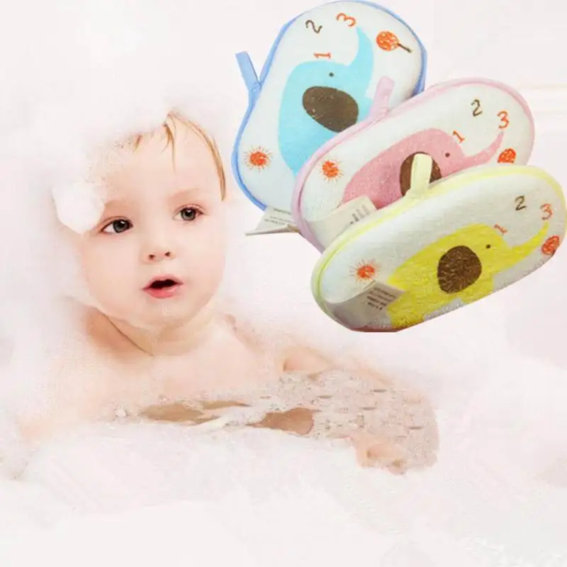 

Safe Cute Baby Shower Elephant Eco-friendly Cotton Wash Towel Bath Brushes Bath Sponge