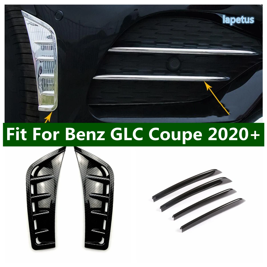 

Front Fog Lamps Eyebrow / Bumper Side Air Vent Cover Trim ABS Exterior Accessory Fit For Mercedes-Benz GLC Coupe 2020 2021