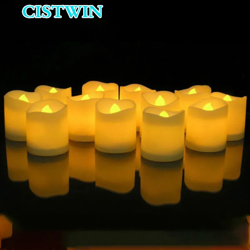 Белая свеча мигающая беспламенная светодиодная батарея с пультом