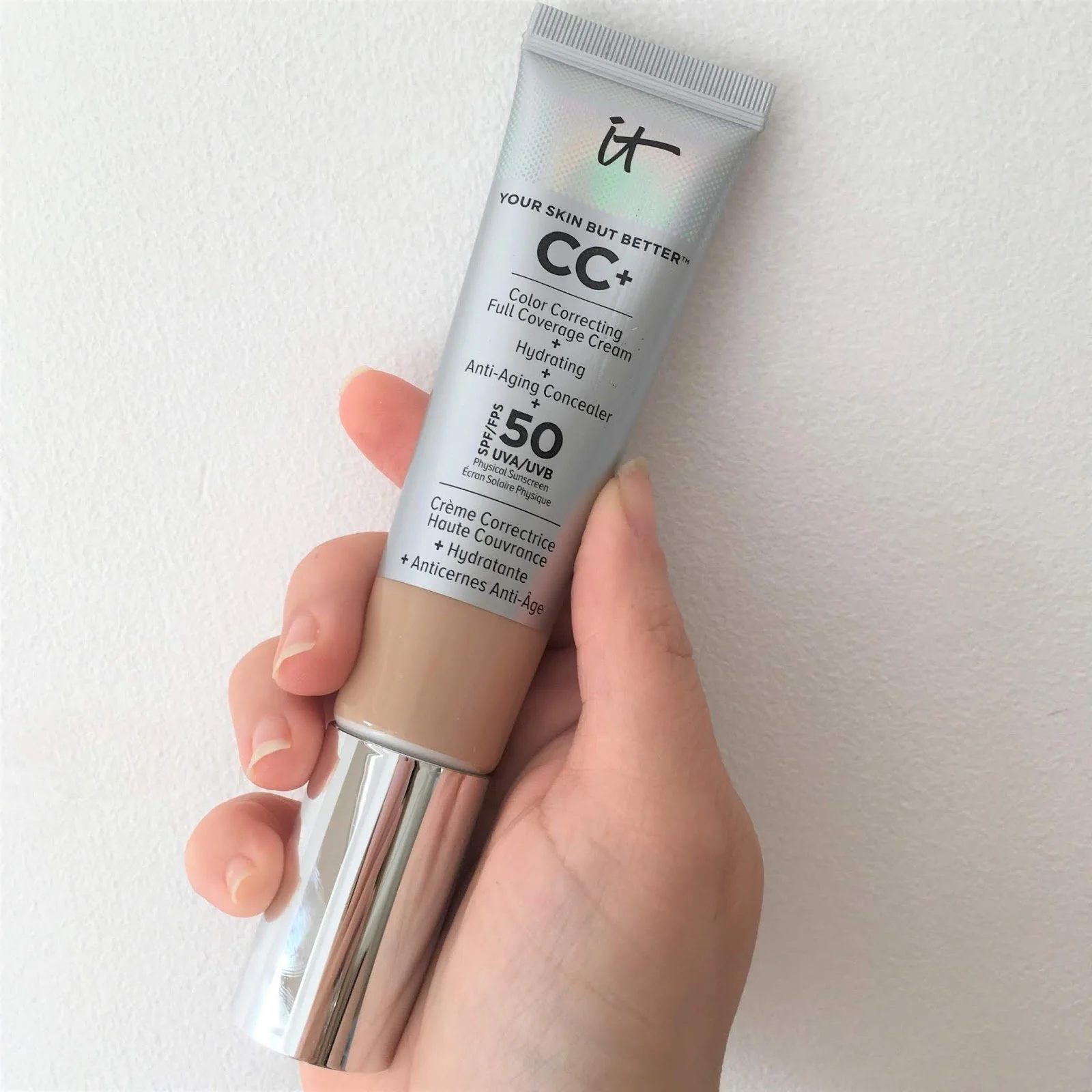 Cosmetics Face Concealer CC+ Cream SPF50 Full Cover Medium Light Base Liquid Foundation Makeup Whitening Your Skin But Better