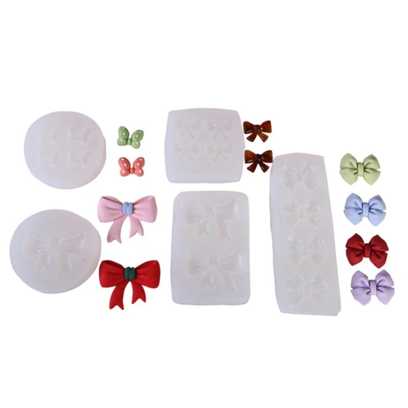

DIY Bowknot Hairpin Keychain Silicone Epoxy Mold DIY Keychain Pendant Jewelry Crafting Mould for Valentine Love Gift