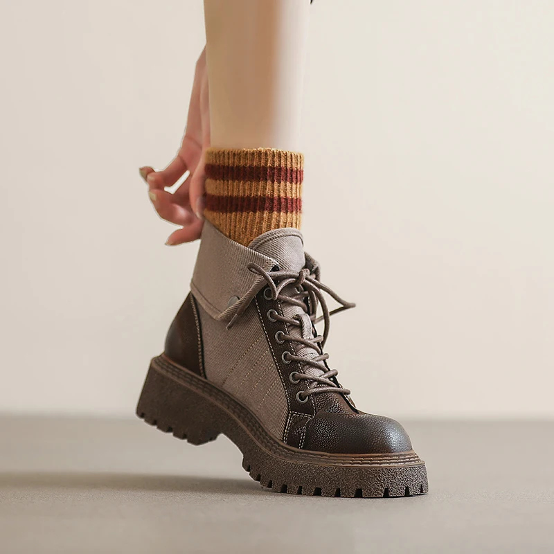

Thick-soled Martin Boots Women's Spring and Autumn Boots 2021 Korean Version of New Wild Boots British Style Short Boots
