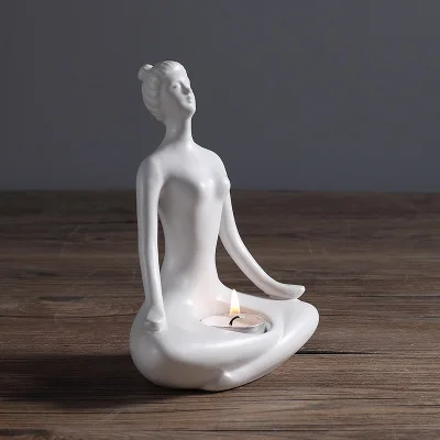 

Yoga figures ceramic yoga studio opening gifts modern minimalist home living room decorations
