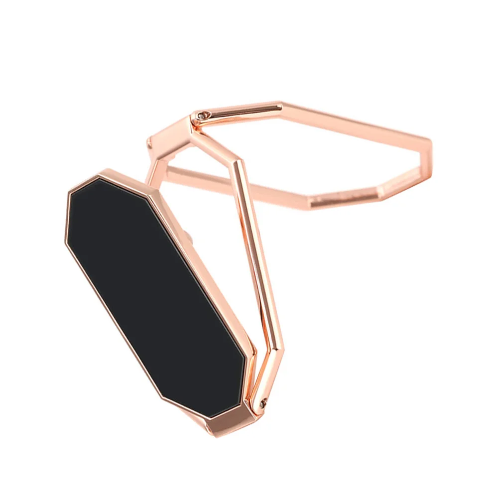 

1Pc Folding Desktop Phone Stand Car Phone Holder Phone Ring (Rose Gold)