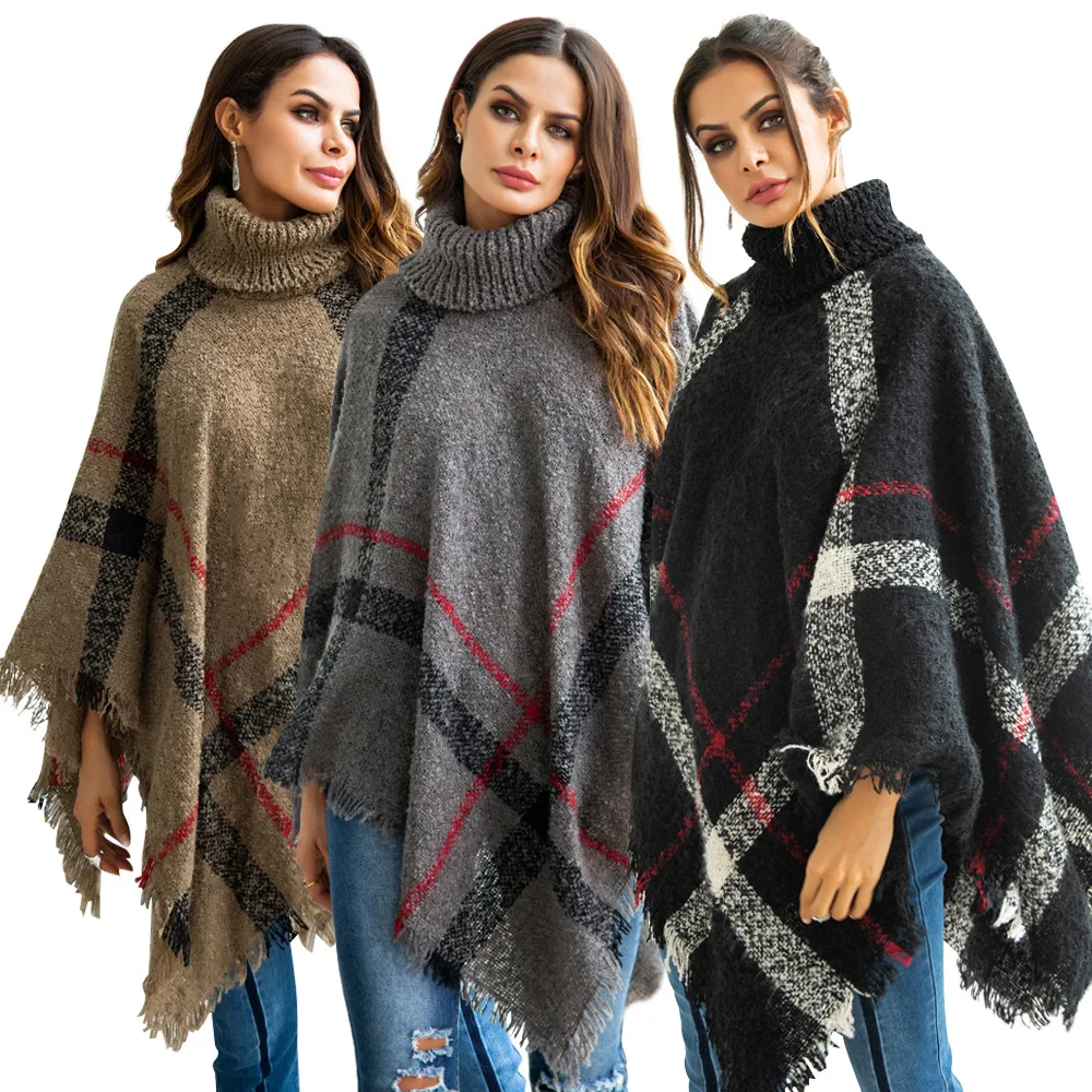 

Новый стиль, рукав летучая мышь, искусственная шаль, подходящий цвет, нестандартный свитер, европейский и американский Ретро стиль