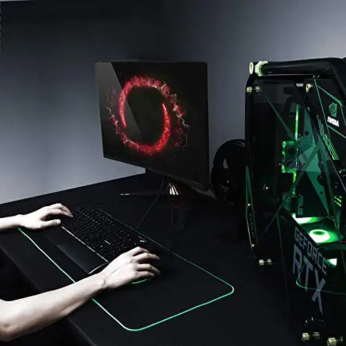 XGZ игровой коврик для мыши RGB большой коврик для мыши 80*30 см большой коврик для мыши Компьютерная светодиодная подсветка поверхность Padmause клавиатура Настольный коврик