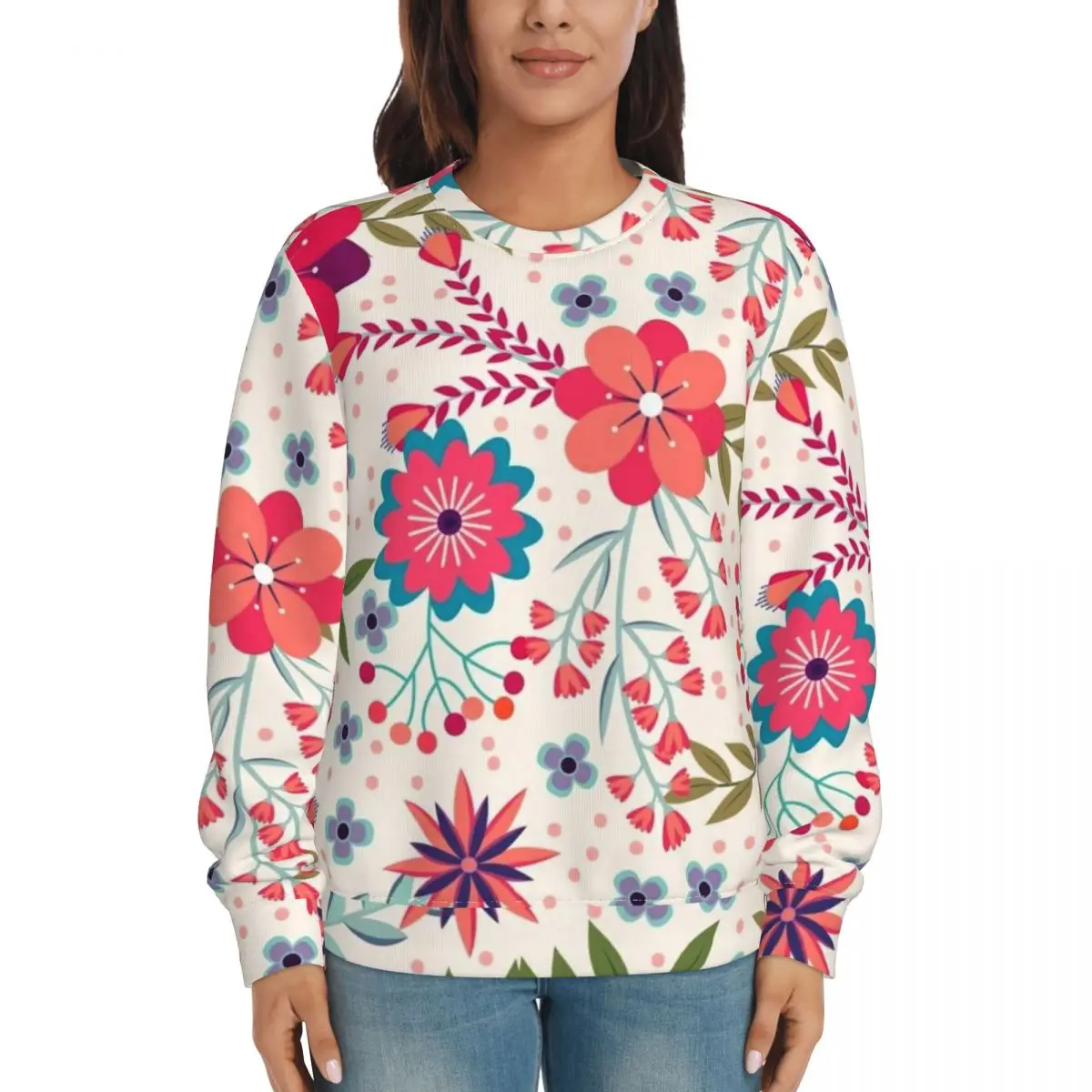 

Women Autumn Fall Cartoon Print Pullover Sweatshirt Urban Casual Long-sleeved Winter Clothes Ladies Hoodie Girl Tops