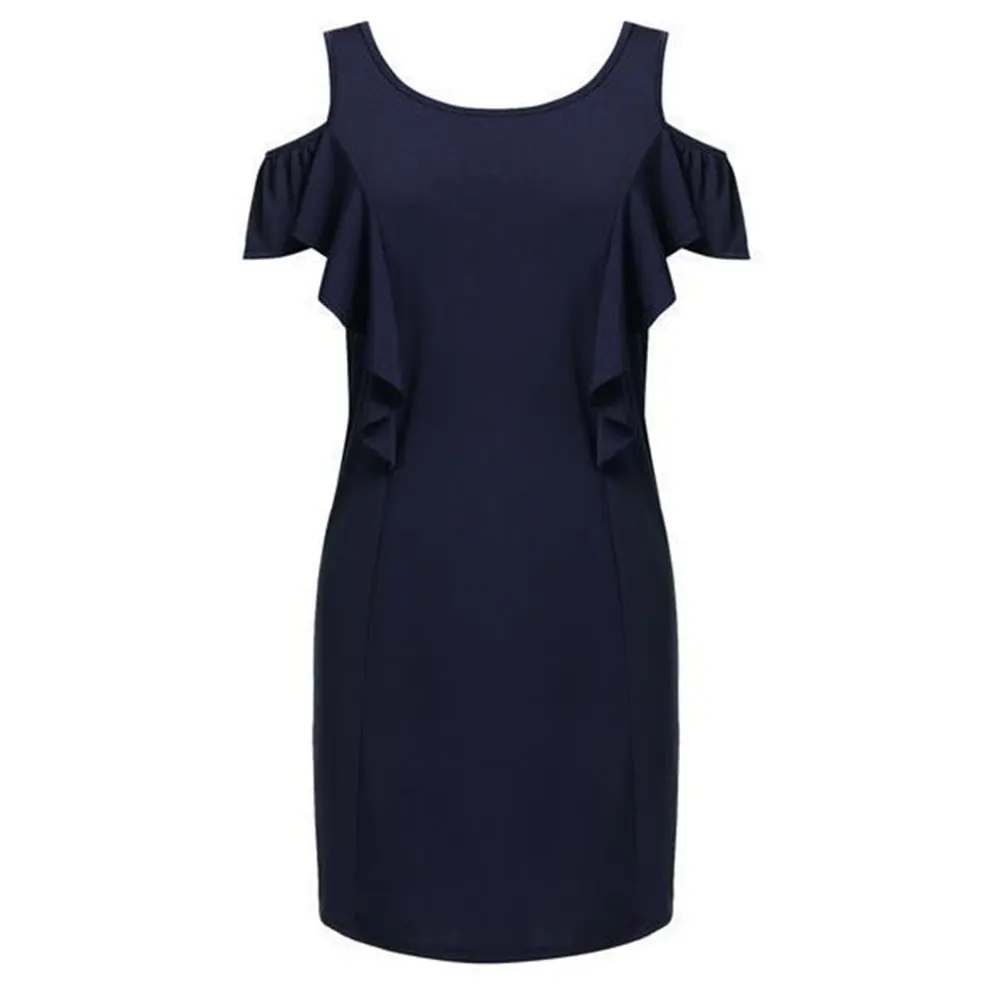 

Ruffle Elegant Dress Sleeveless Female Summer Party Dress Women