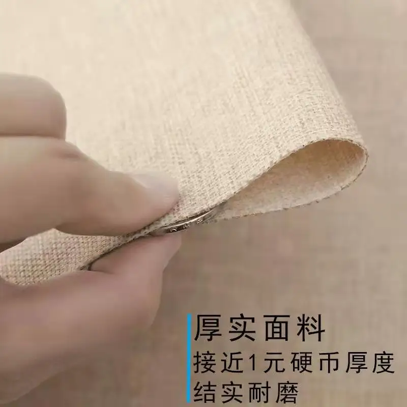 

100%polyester linen solid fabric for sofa pillow tablecloth background clothplain upholstery fabric sewing materials for cushion