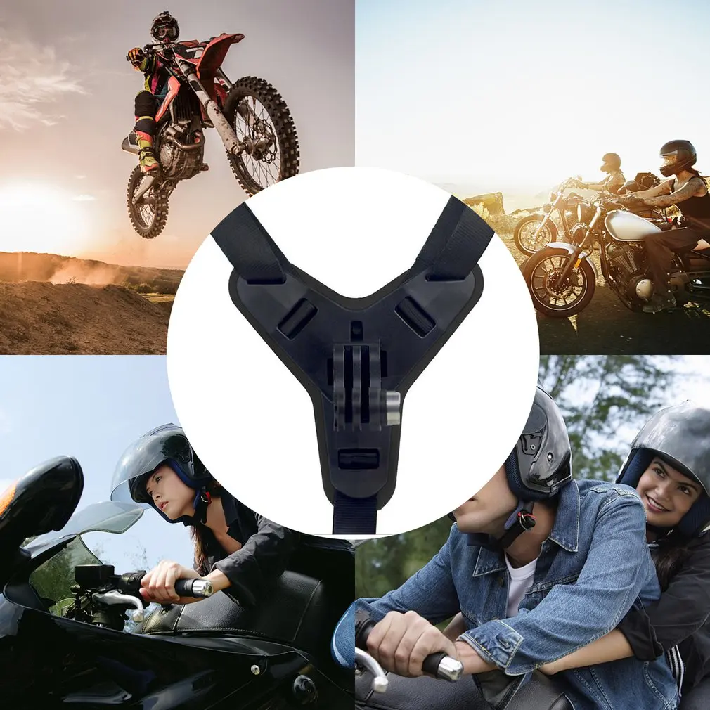 

PC Full Face Helmet Chin Mount Holder for GoPro Hero 9 8 6 5 Motorcycle Helmet Chin Stand Camera Accessories for Go Pro Hero9 8