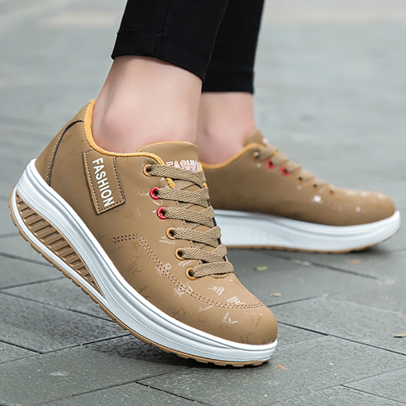 

Large Size Ladies Casual Sneakers Fashionable Platform Shaking Fitness Sneakers Lightweight Comfortable Casual Sports Shoes