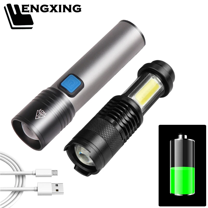 Светодиодный фонарик встроенный аккумулятор Q5 зум фокус мини лампа T6 2000 люмен