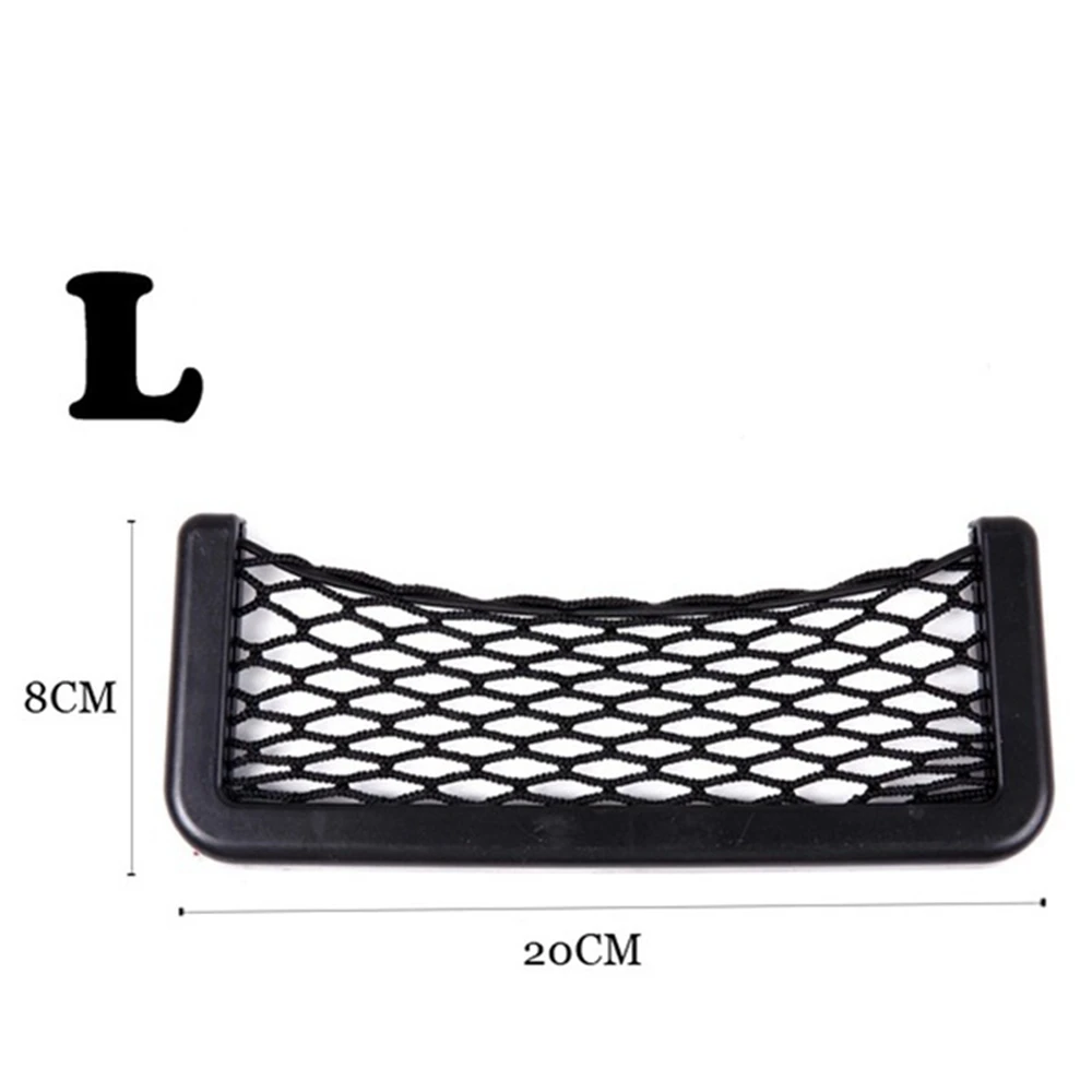 

Universal Car Seat Side Back Storage Net Bag Phone Holder Pocket Organizer Black