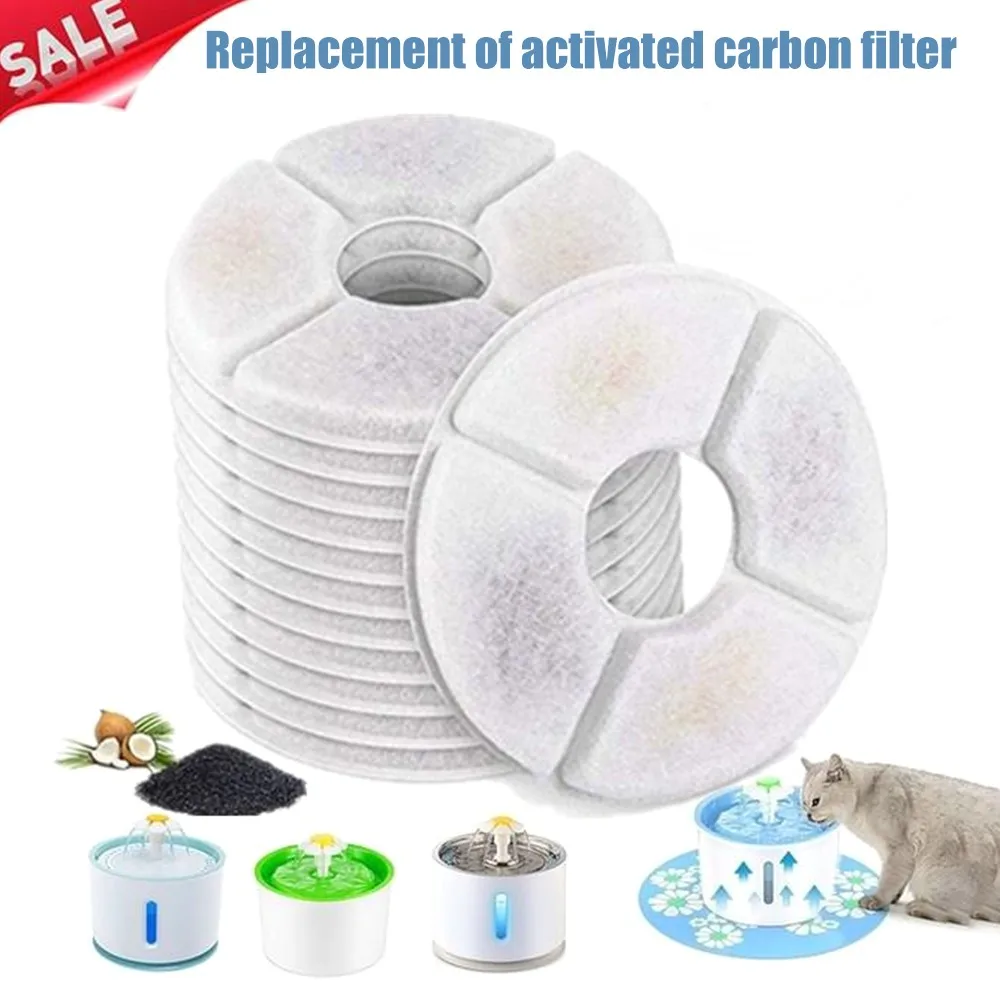 

Кошачий фонтан фильтр с активированным углем для домашних животных воды питьевой цветок фонтан дозатор для собак Сменный фильтр из пищевой...