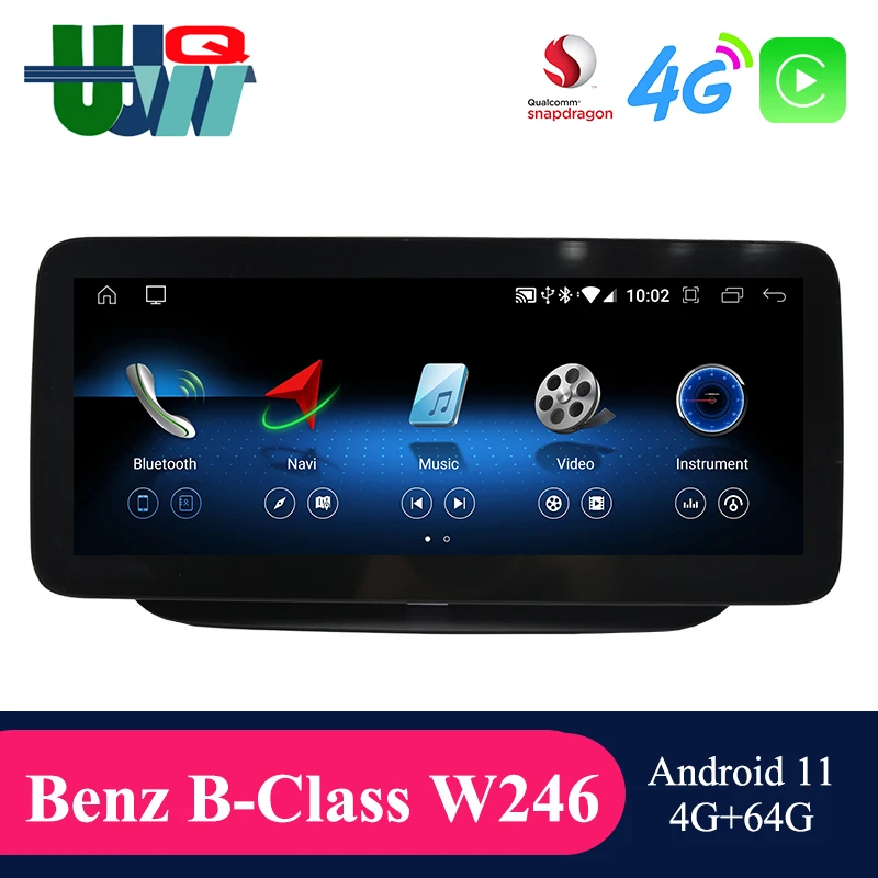 

UJQW Android 11 GPS стерео радио для Mercedes Benz B Class B180 B200 B220 B260 W245 W246 Автомобильный мультимедийный видеоплеер Carplay BT