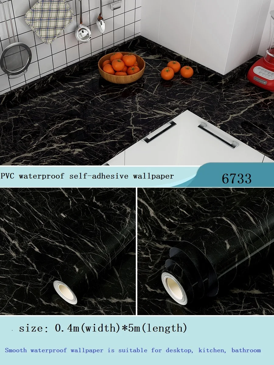 

Black marble wallpaper waterproof PVC papel de parede 3d wallpapers home decor and kitchen and table