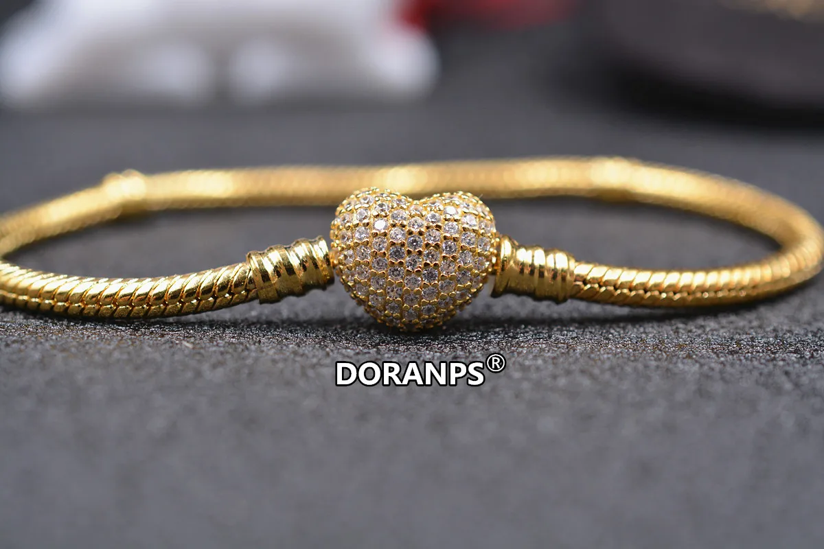 

DORANPS Fine Jewelry 925 hand chains charm beads bracelet women bracelet Bangle gift for girls,1pz