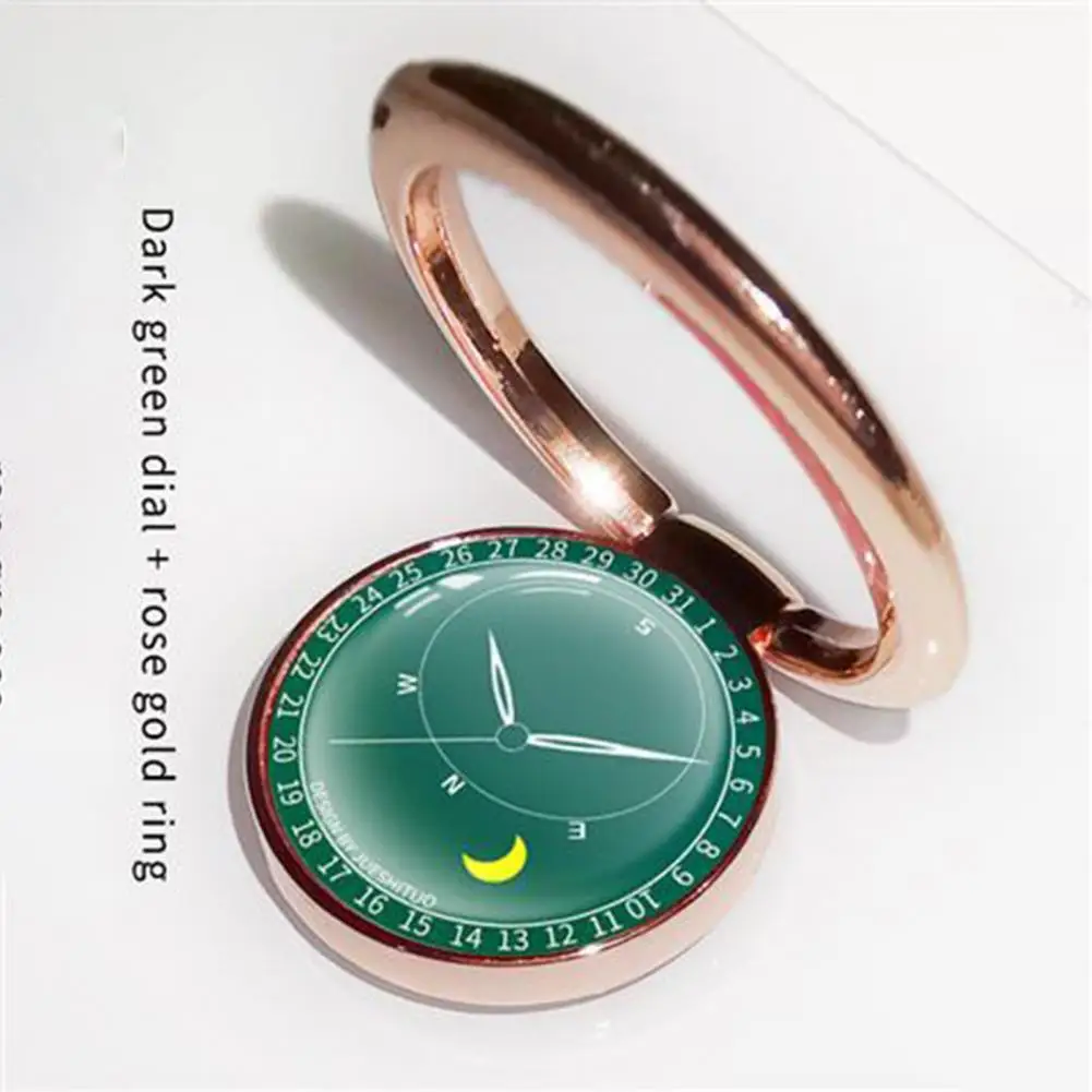 

Finger Ring Holder Clock Shape 360 Degree Rotation Mini Metal Universal Mount Bracket for Mobile Phone