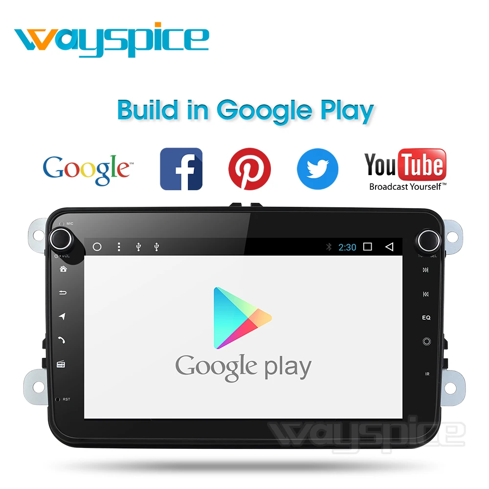 Android 9 0 PX30 автомобильный dvd gps навигатор для skoda volkswagen golf polo tiguan passat 2 din плеер