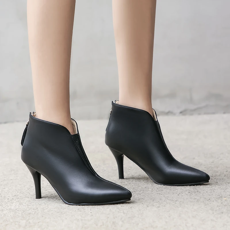 B2-4 Размеры большие размеры 30-48 женские Винтаж острым пальцы лодыжки сапоги