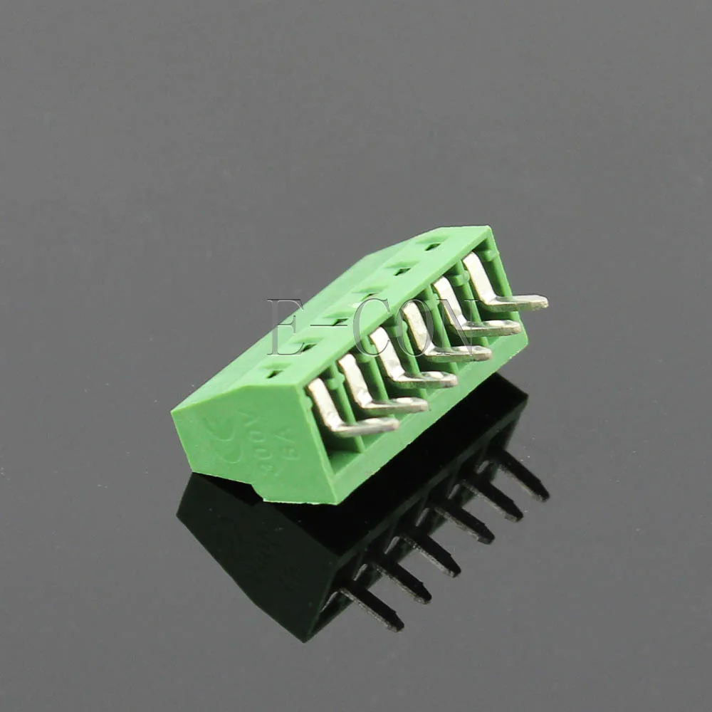 

10pcs 6 poles/6 Pin 2.54mm 0.1'' PCB Universal Screw Terminal Block Connector
