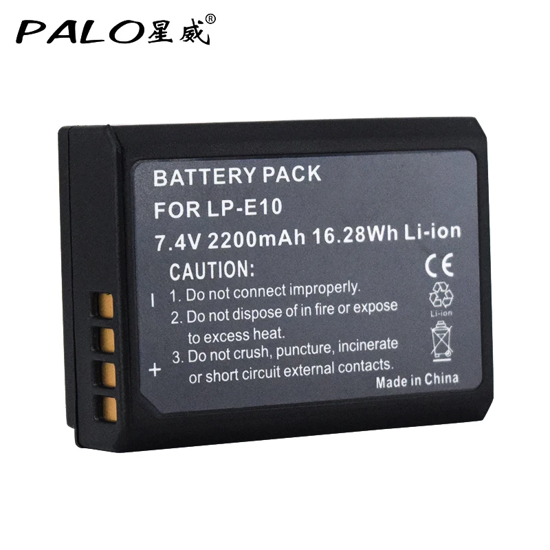 PALO LPE10 LPE10 LP E10 Camera Battery for Canon EOS 1100D 1200D 1300D 2000D 4000D Rebel T3 T5