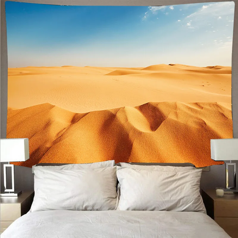 

Desert camel landscape tapestry Nordic ins background cloth hanging cloth tapestry home decoration bedroom bedside wall cloth
