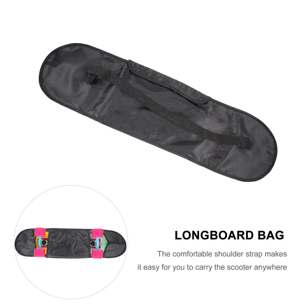 

Longboard Backpack Multifunctional Skateboard Carry Bag Handy Backpack (Black)
