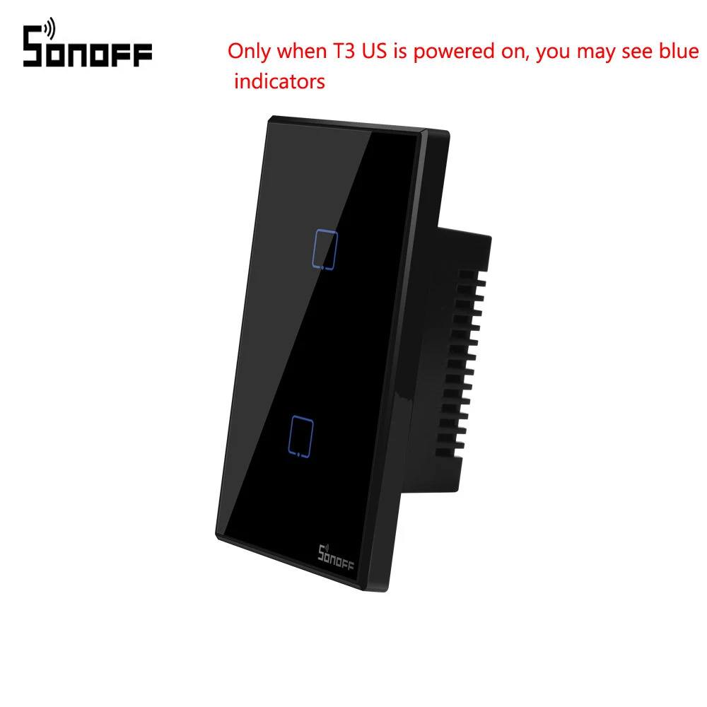 Беспроводной настенный высветильник ель Sonoff T3 RF433 с Wi Fi и управлением через