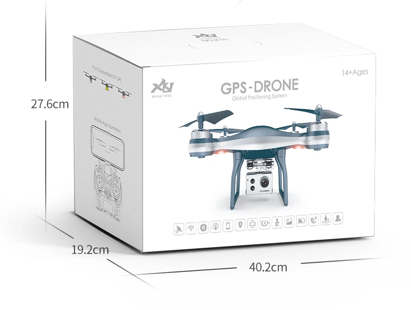 K10 Дрон с GPS Камера Hd Rc вертолет Квадрокоптер Follow Me(следуй за мной одним нажатием кнопки возврата длинные Срок службы батареи низкая Мощность и функцией автоматического возврата