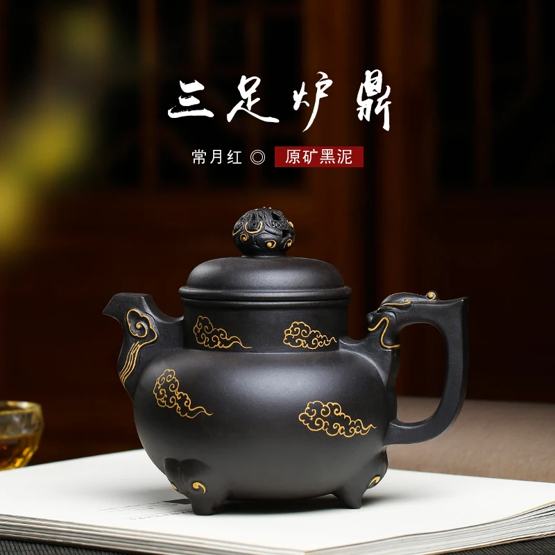

★ding recommended undressed ore black mud all hand quality goods often month red teapot large rain medium sand teapot